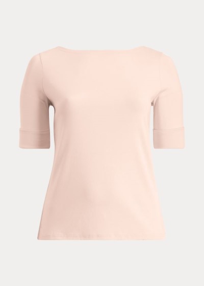 Tops Ralph Lauren Mujer Rosas - Stretch Cotton Boatneck - LNWMU3046